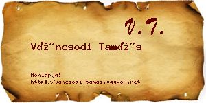 Váncsodi Tamás névjegykártya