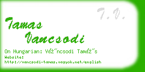 tamas vancsodi business card